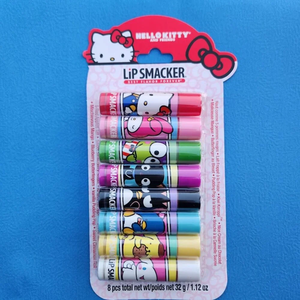 NEW Lip Smacker Sanrio Hello Kitty 8-Piece Flavored Lip Balm My Melody Little